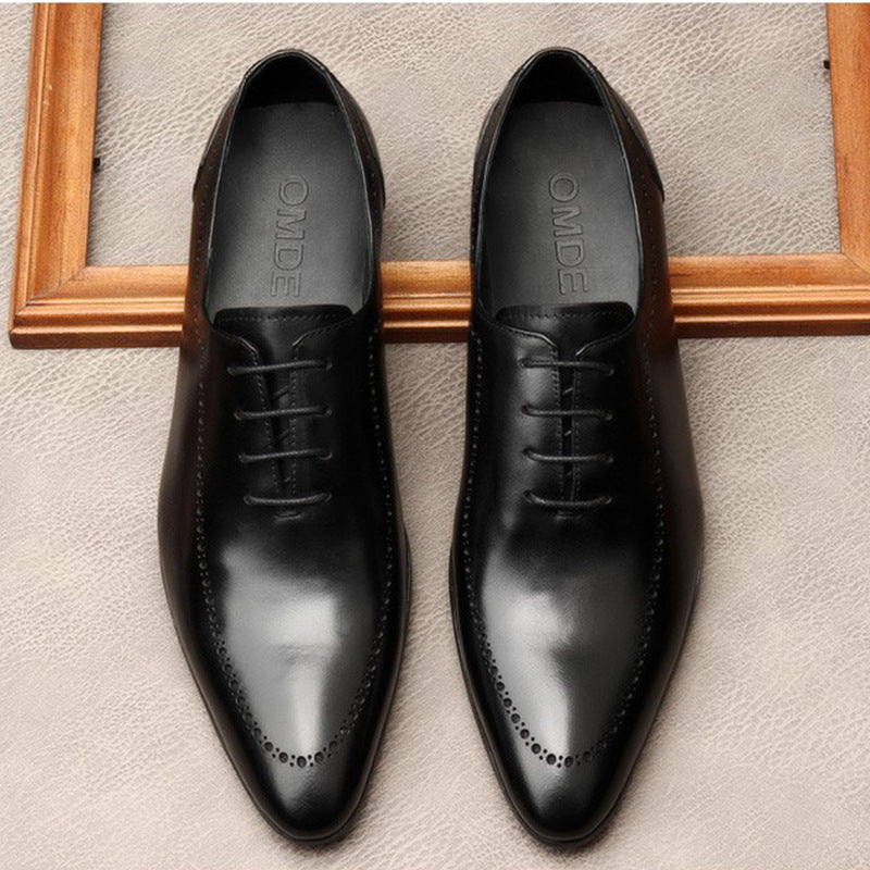 Men's First Layer Of Cowhide Business Shoes
