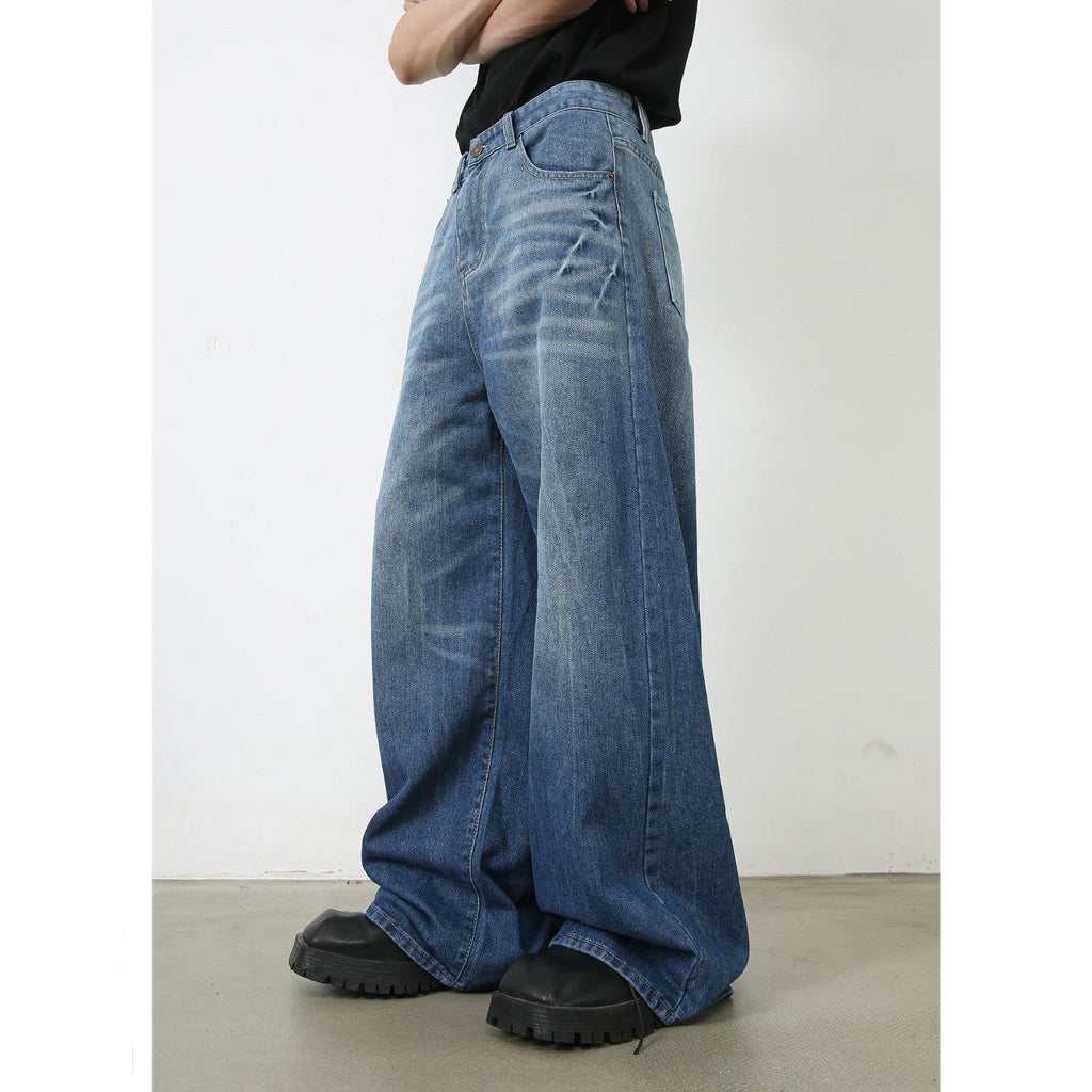 Men's American Retro Baggy Straight Trousers Fashion