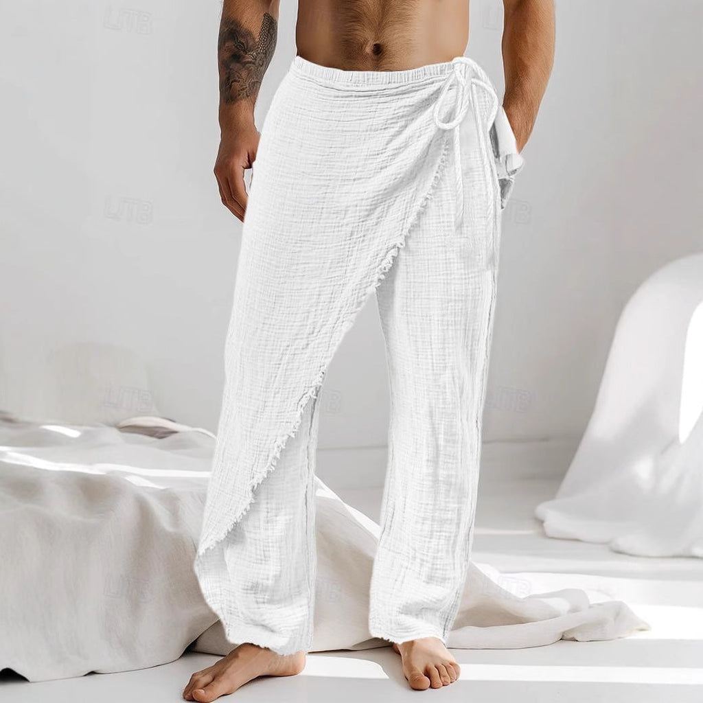 Casual Lace Up Straight-leg Trousers