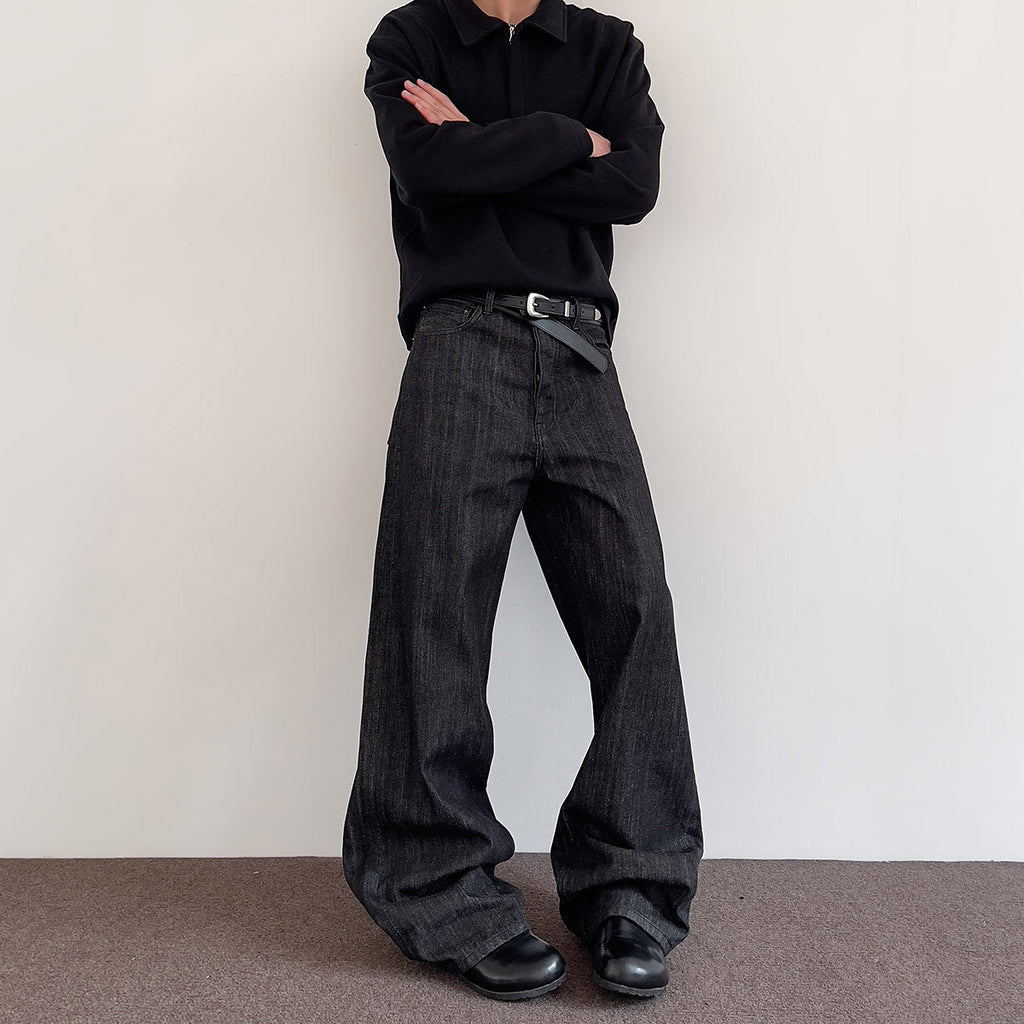Jeans Straight Micro-pull A- Line Casual Pants