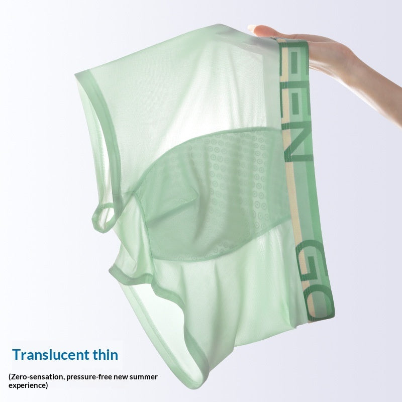Mens Cool Comfortable And Breathable Ice-Silk Underwear For Summer