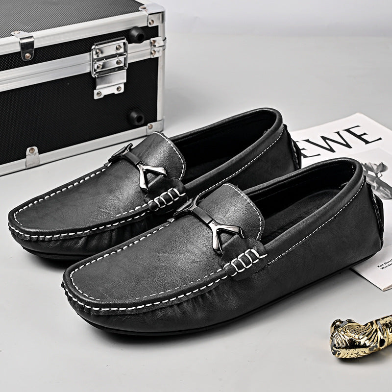 Genuine Leather All-match Men's Slip-on Gommino