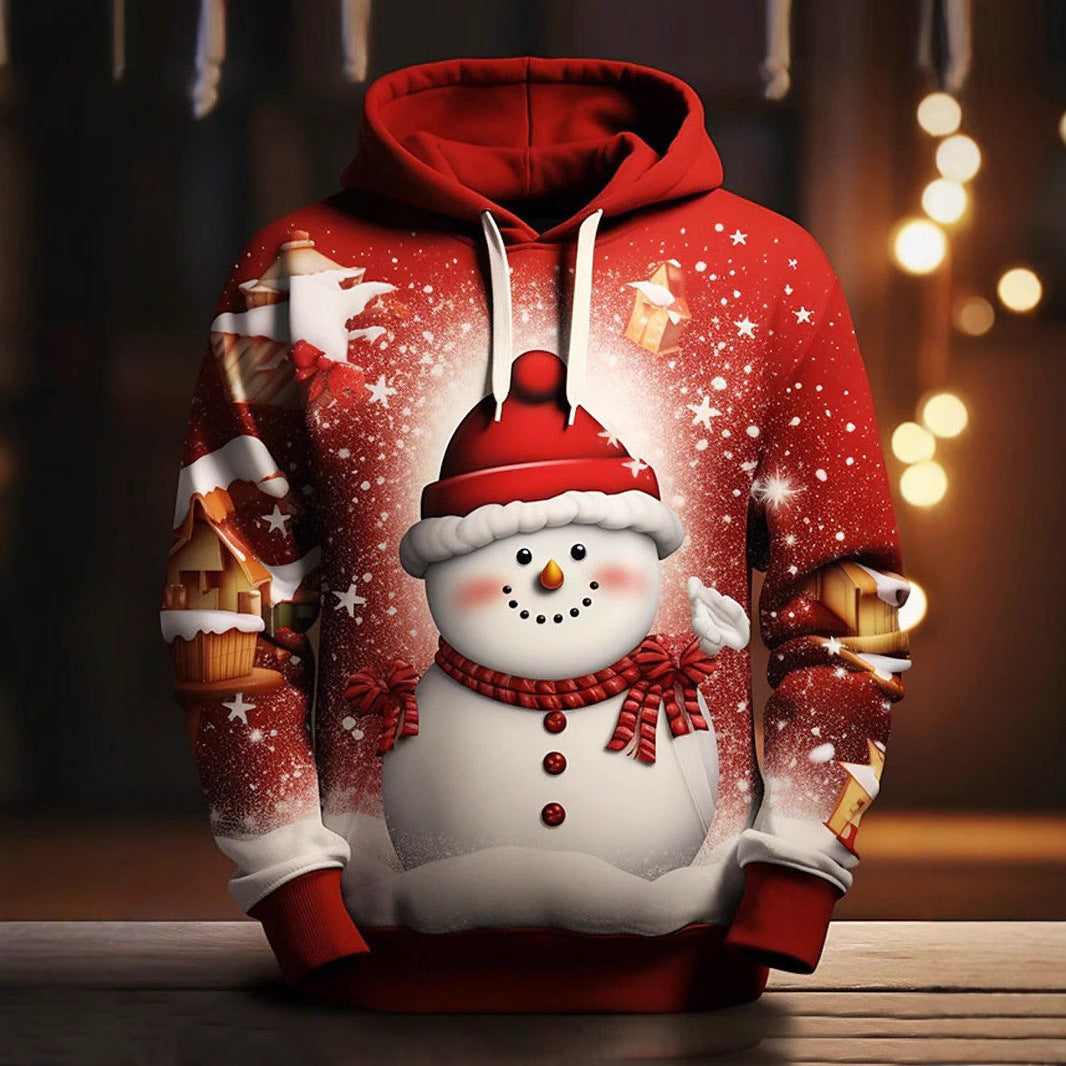 Printed Men's Drawstring Hoodie