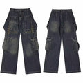 Men's Washed Retro Straight Jeans