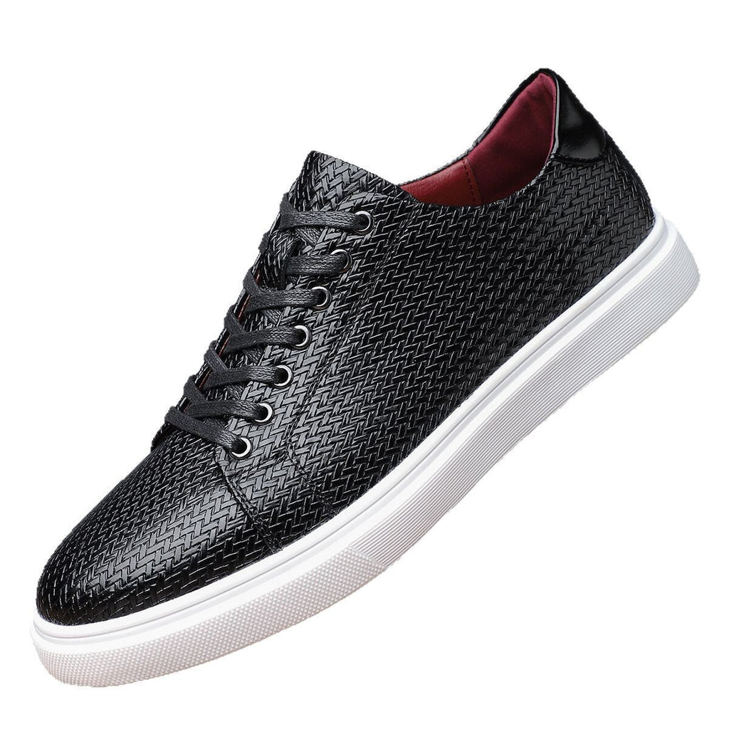 British Style Comfortable Breathable Men's Leather Shoes Low-top Flat Business