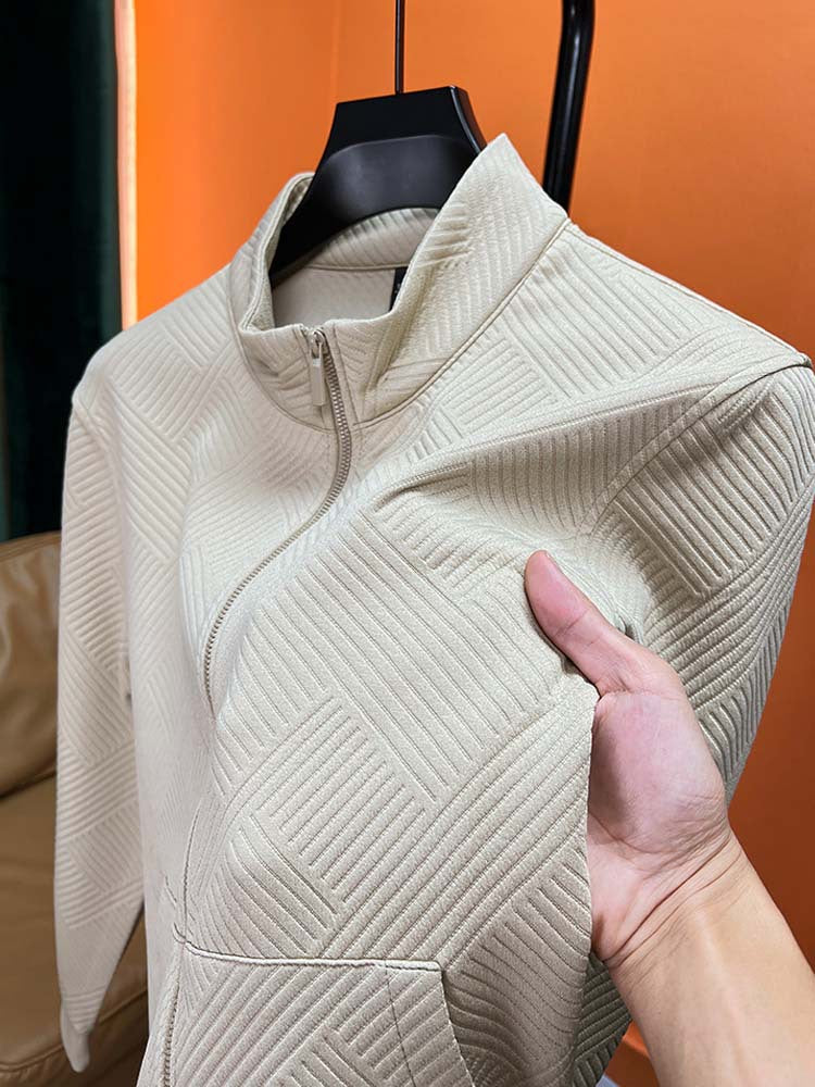 Men's Temperament High Collar Zipper Sweater