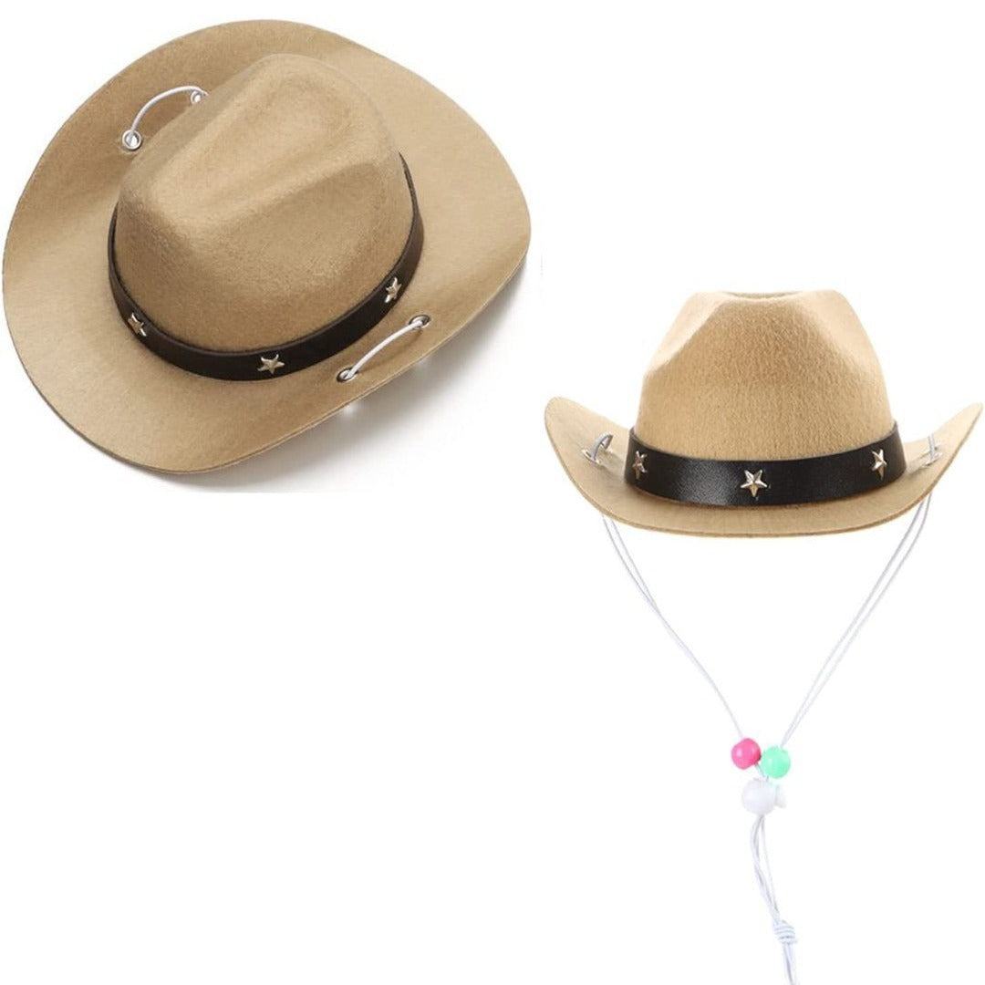Dog Western Denim Mini Toy Hat