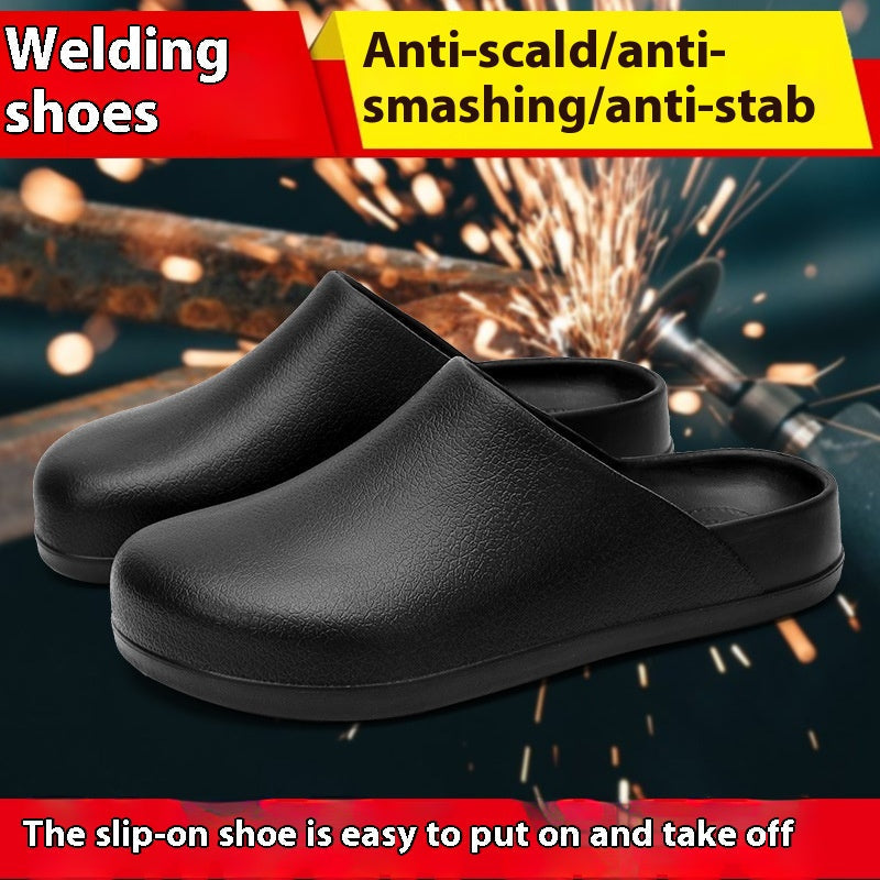 Closed-toe Slippers Outer Wear Non-slip, Waterproof And Oil Resistant Half Slippers