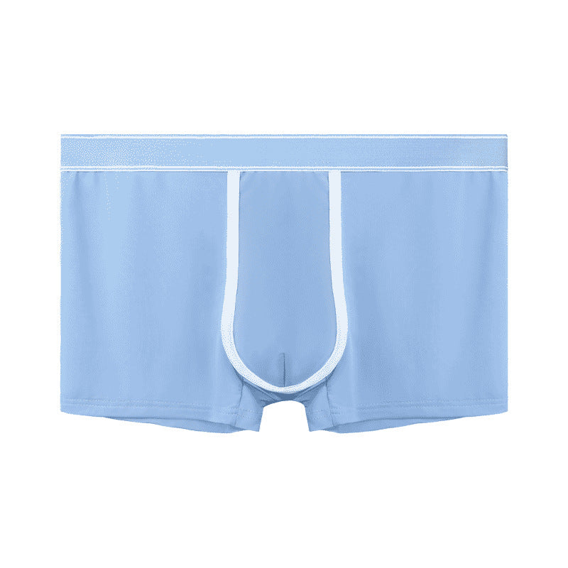 Men's Ice Silk Antibacterial Ultra Thin Sexy Transparent Boys Sports Underwear