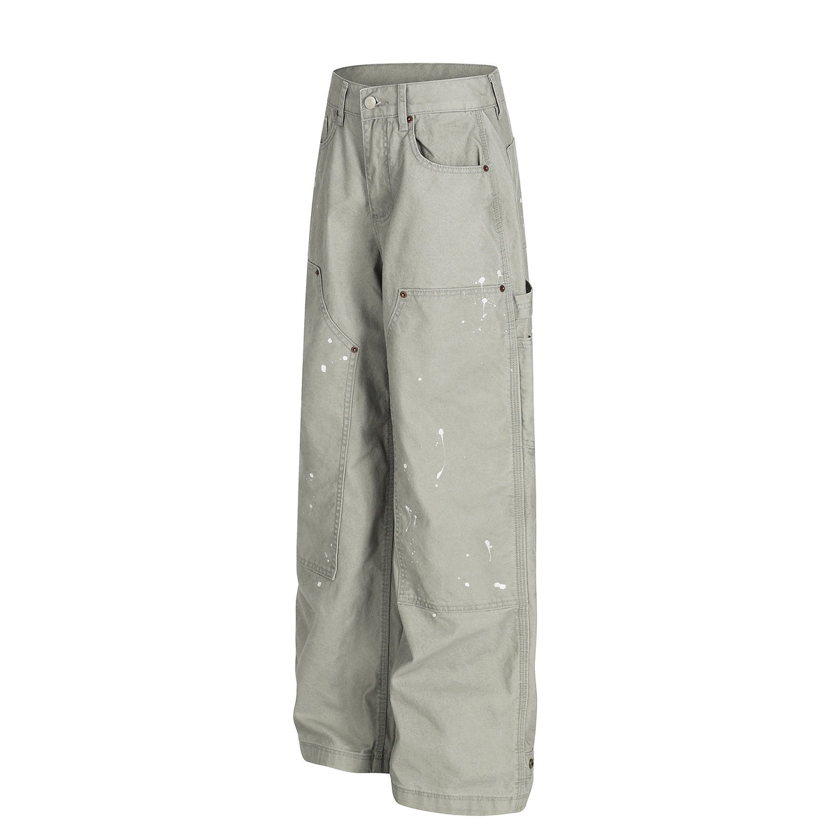 Retro Hand-dotted Ink Men's Loose Casual Work Pants