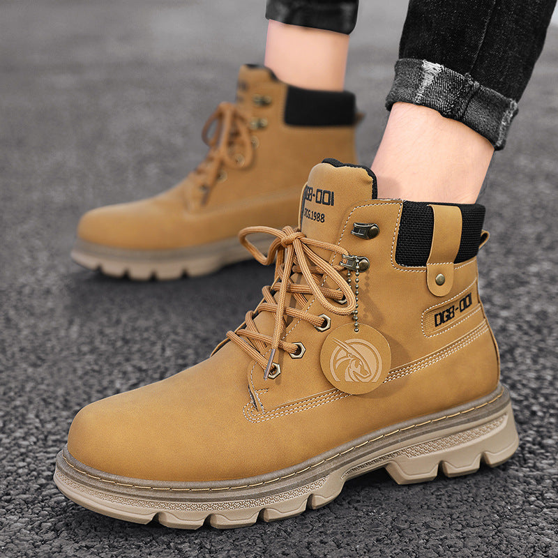 Desert Rhubarb Boots Thick-soled Increased Casual Men's Shoes