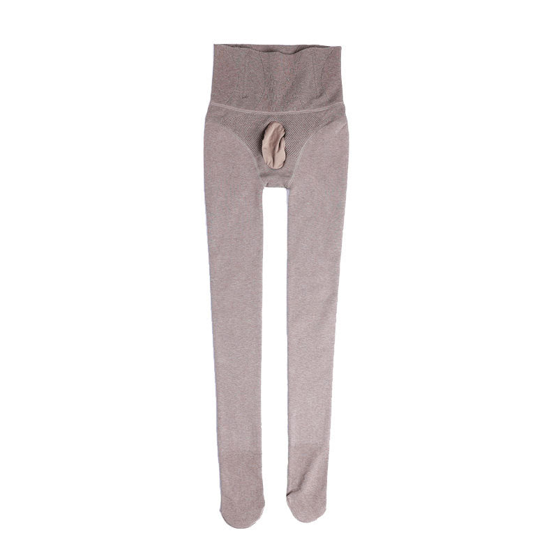 Autumn And Winter Men's Fleece-lined Thermal Pantyhose