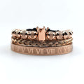 Luxury Roman Royal Crown Charm Bracelet Men