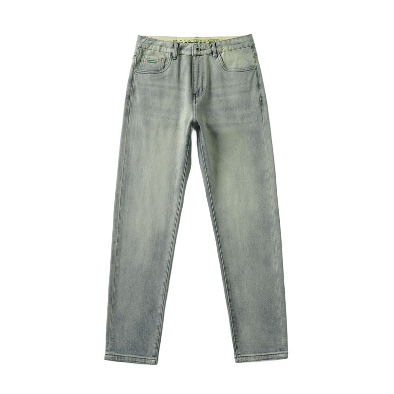 Casual Stretch Nostalgic Micro Ha Pencil Pants Youth Jeans Men