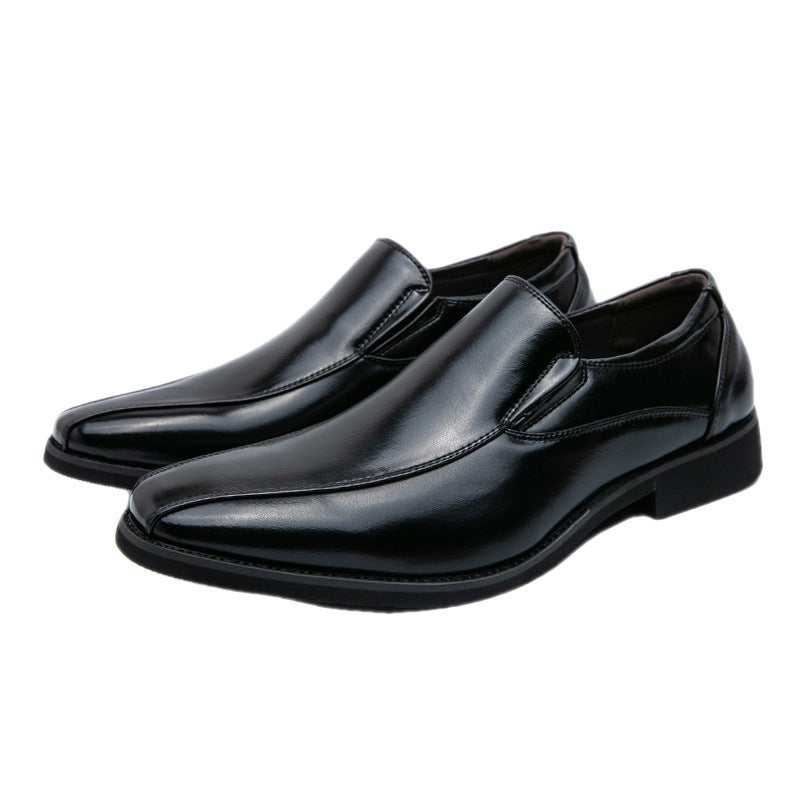 Men's Shoes Patent Leather Casual Pointed Leather Shoes Studio Set Leather