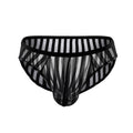 Men's Sexy Stripes Transparent Mesh Briefs