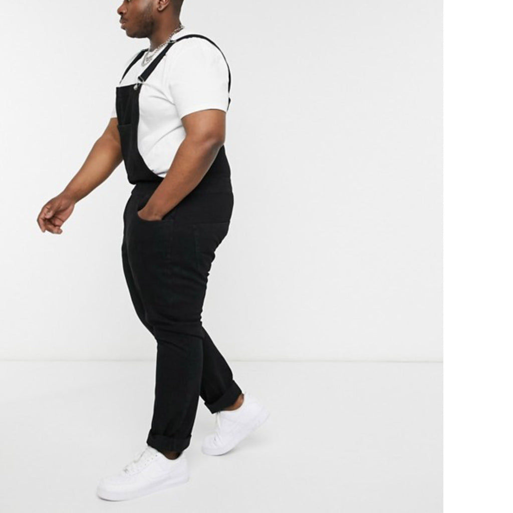 Personality Men's Denim Suspender Pants