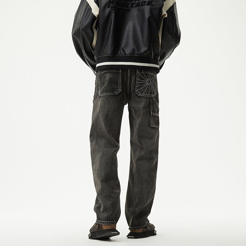 Fashion Personality Men's Simple Straight Jeans