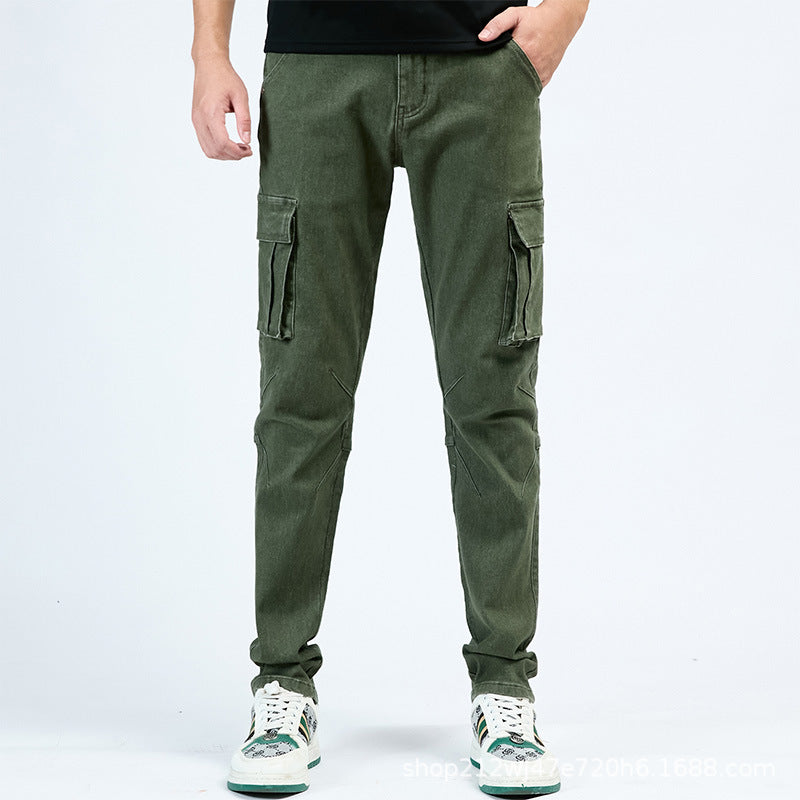 European And American Men's Side Pocket Skinny Jeans