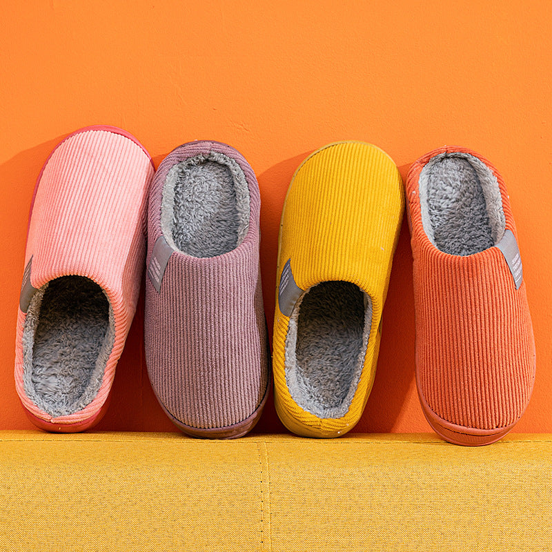 Couple's Home Indoor Cotton Drag Warm Non-slip Plush