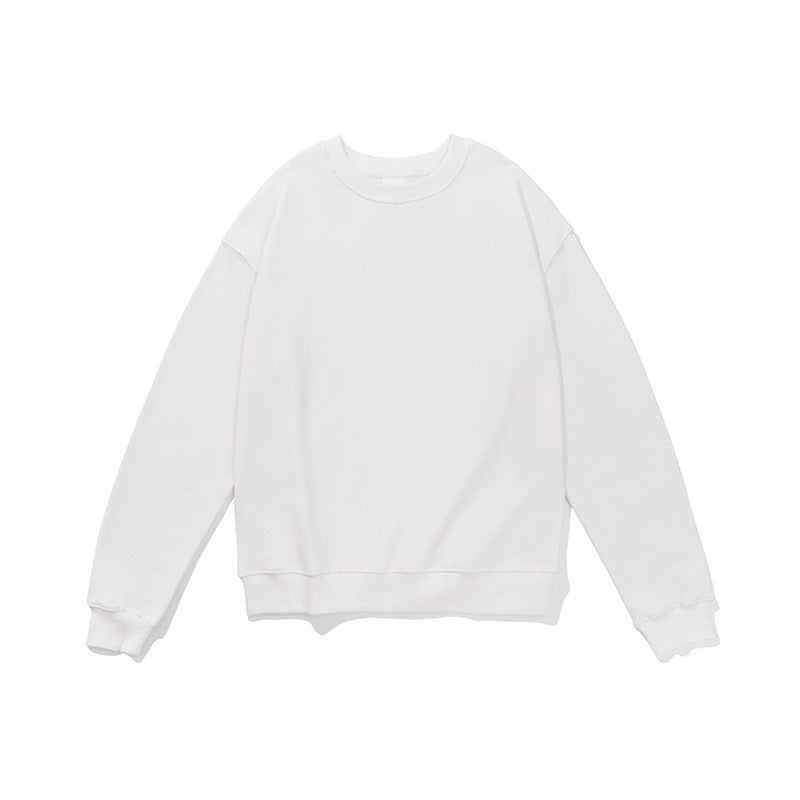 Men's Solid Color Round Neck Sweater Terry
