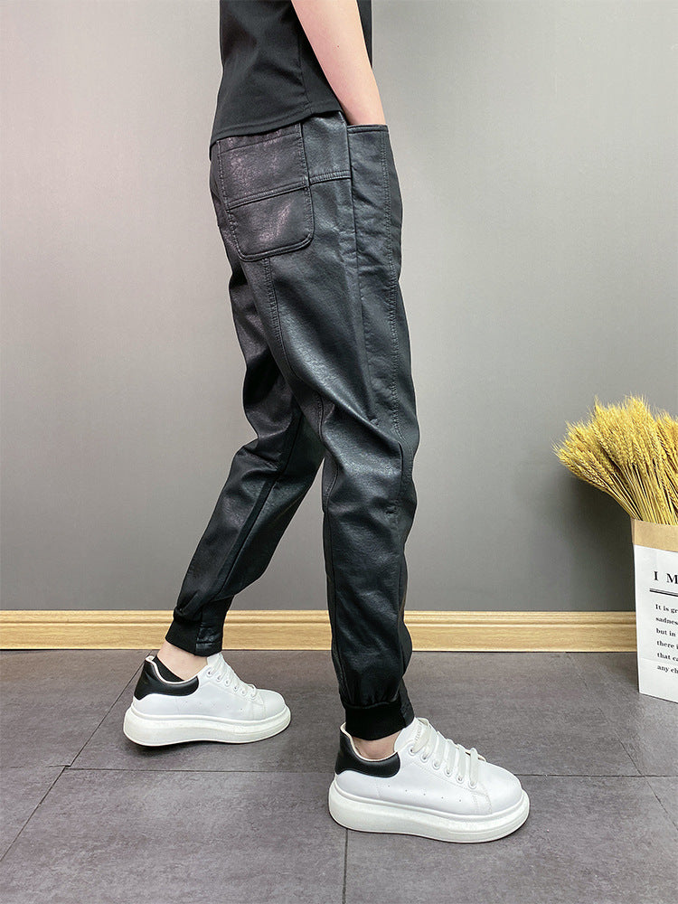 Spliced New Slim-fit Casual Rider Waterproof Windproof Motorcycle Tapered Pants