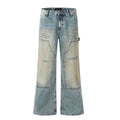 American Style Washed-out Vintage Straight Casual Loose Jeans