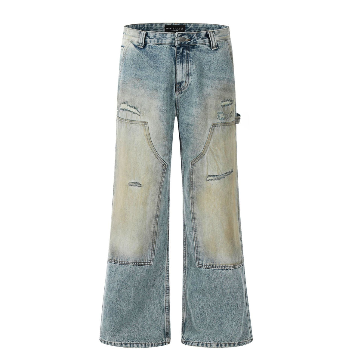 American Style Washed-out Vintage Straight Casual Loose Jeans