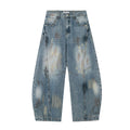 Men's American-style Street Fashion Washed Machete Loose Jeans