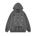 American-style Dark Retro Fuzzy Phantom Printed Long-sleeved Hooded Sweater