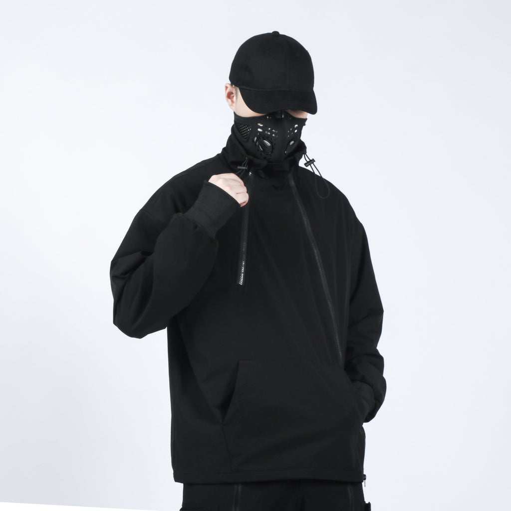 Fashionable Men's Loose Pullover High Collar Jacket