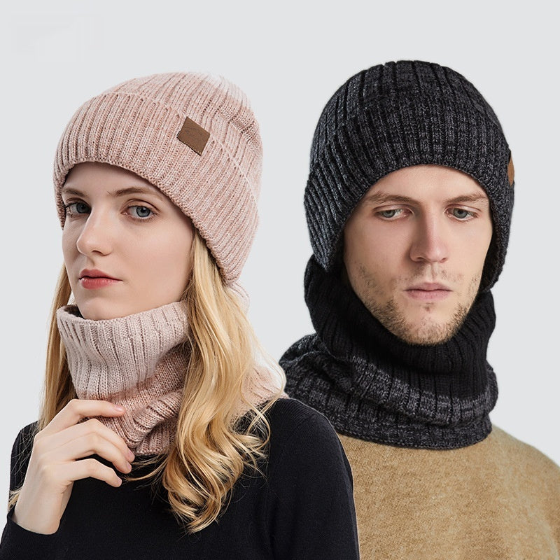 Outdoor Woolen Cap Fleece-lined Thickened Warm Hat