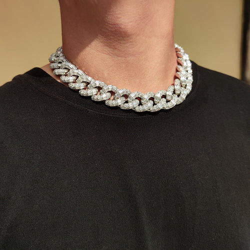 21mm Men's Hip Hop Flap Cuban Necklace