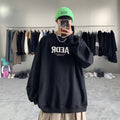 Letter Loose Round Neck Pullover Sweater