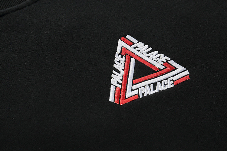 Round Neck Sweater Letter Embroidery Leisure