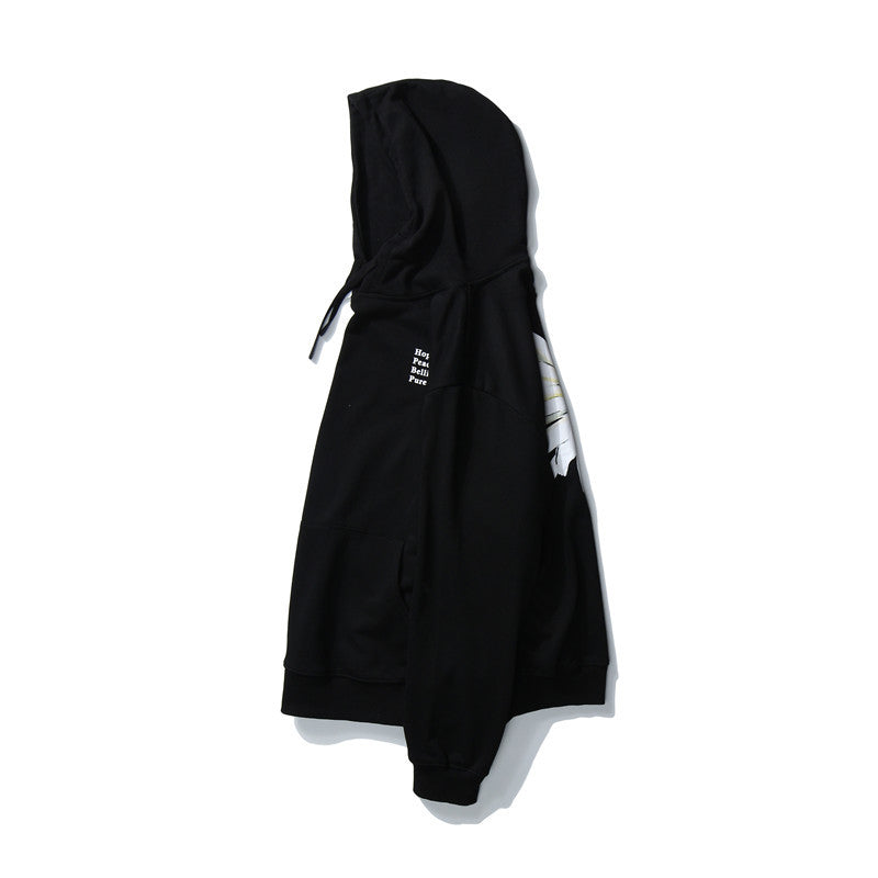 Loose casual sweatshirt with daisy print on back