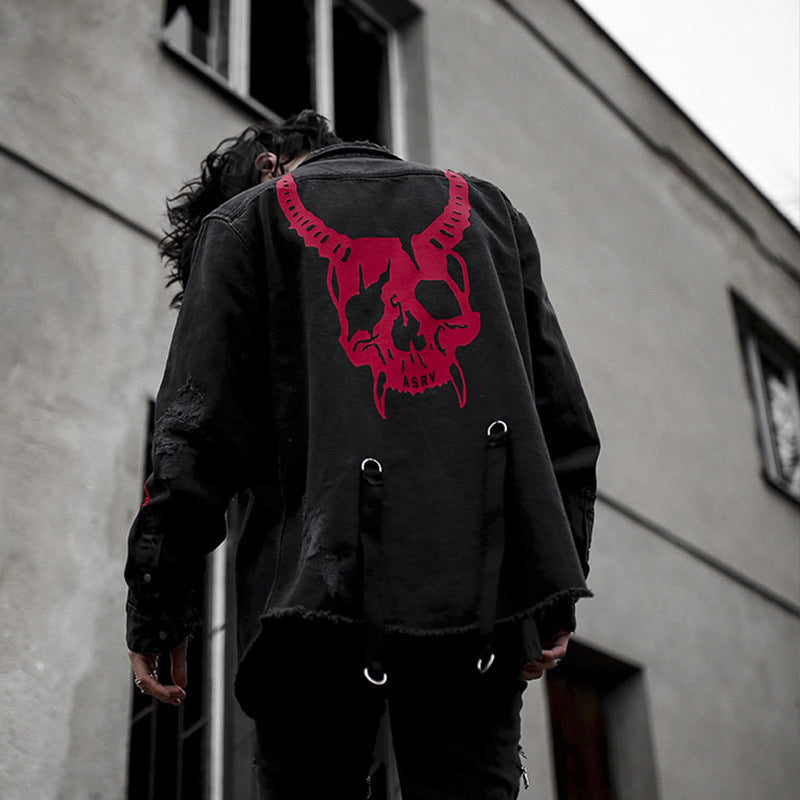 Men's Stand Collar Casual Denim Jacket