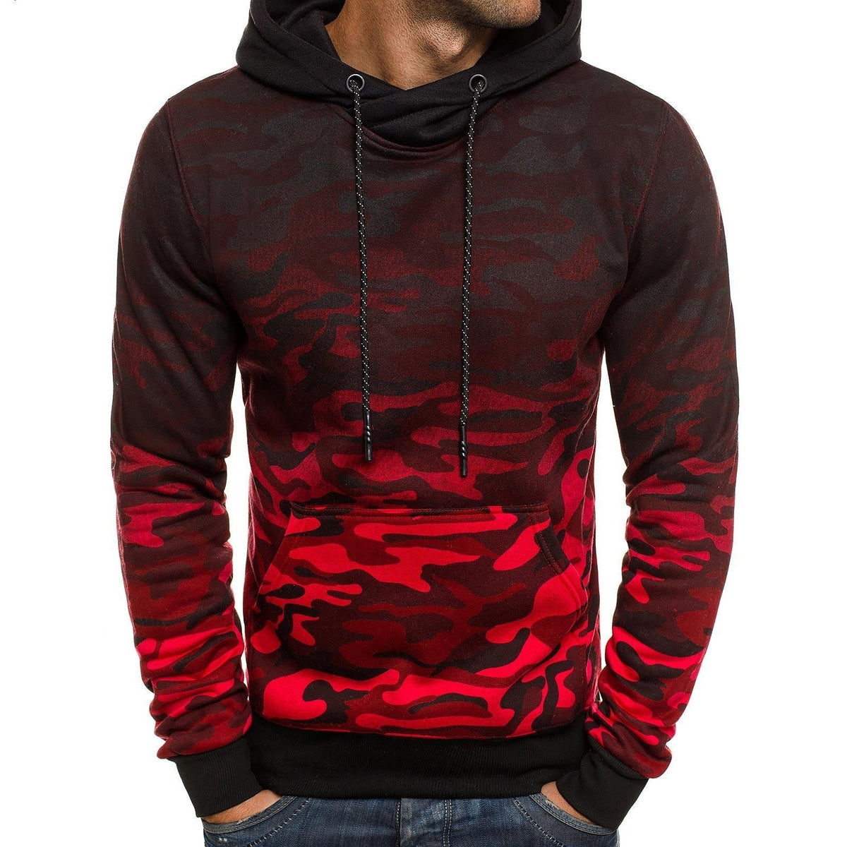 Camouflage gradient sweater