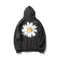Loose casual sweatshirt with daisy print on back