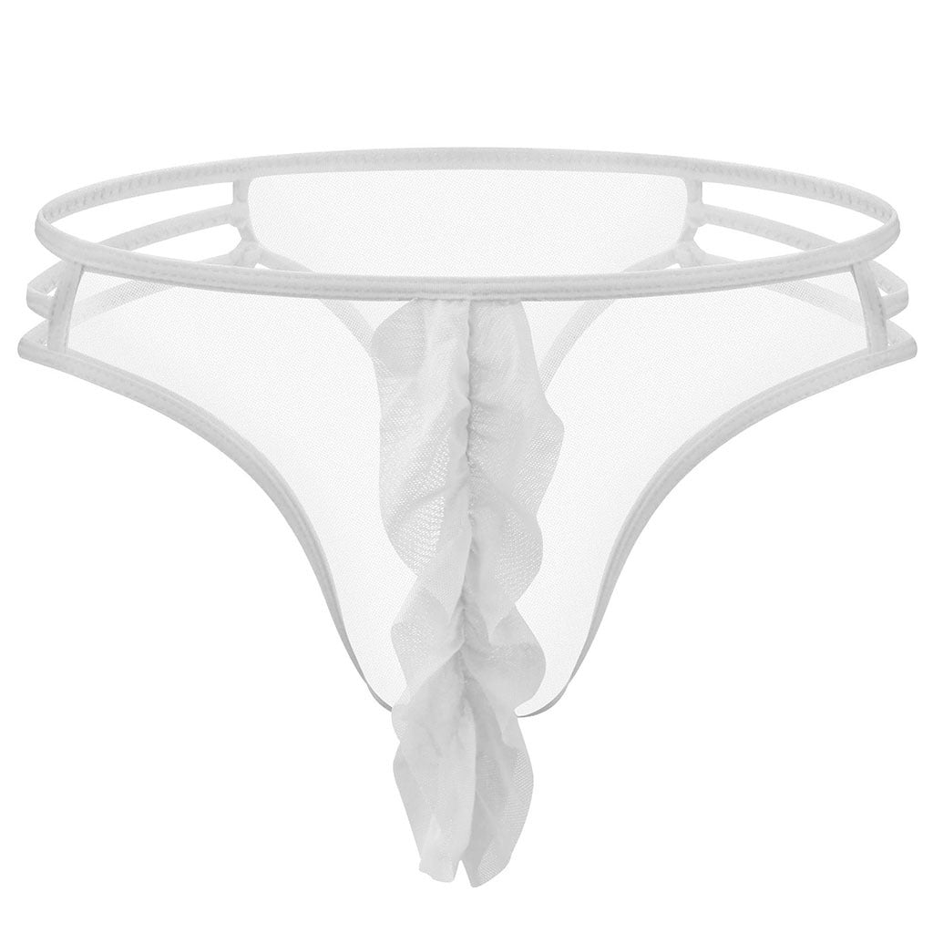 Men's Sexy Mesh Translucent Chicken Crown Underpants