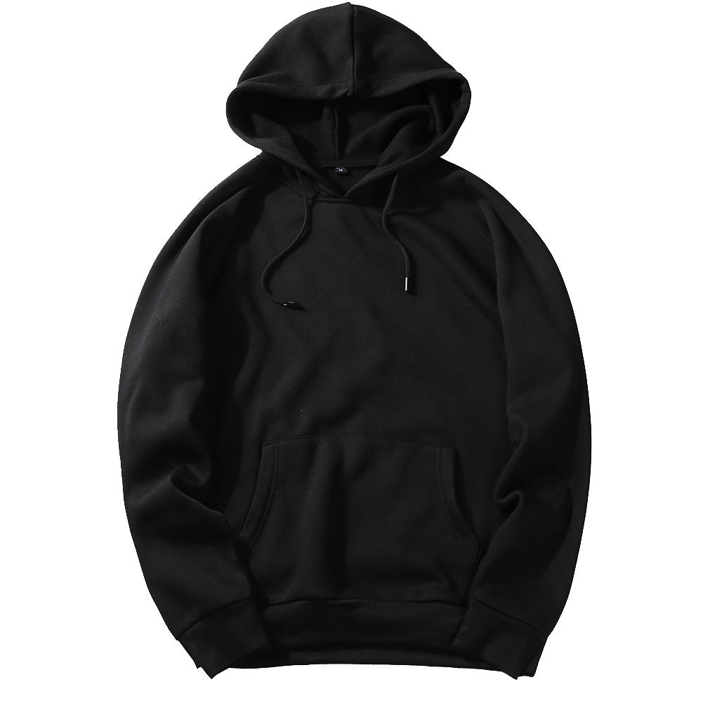 Solid color men's hoodie