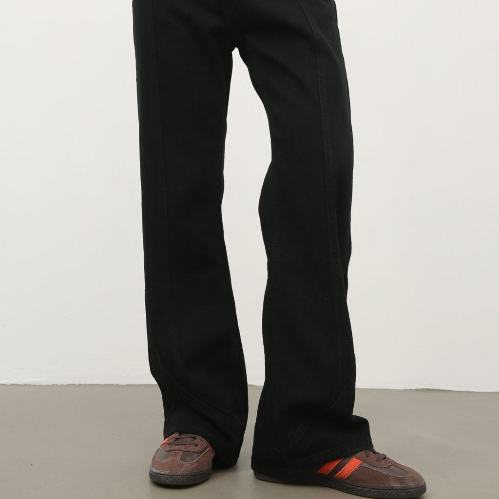 Black Weila Jeans Men's Loose Straight American Style