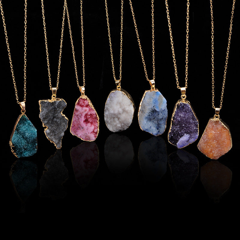 Natural Rough Stone Pendant Necklace