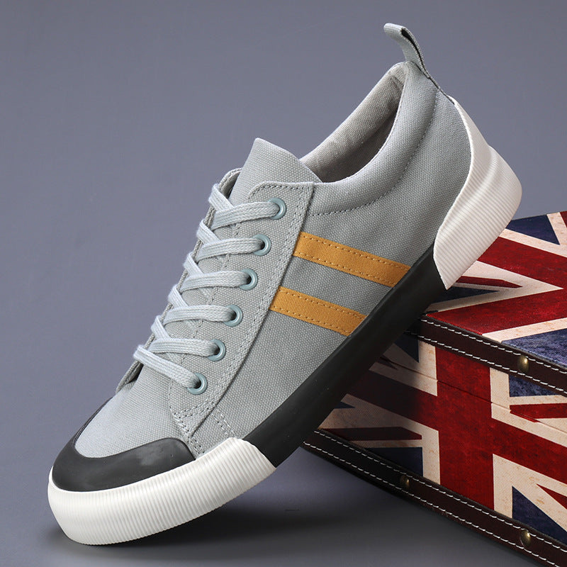 Men's Canvas Shoes Lightweight Breathable All-match Low Top