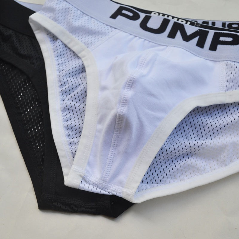 Black And White Briefs Men's Cotton Mesh Underwear