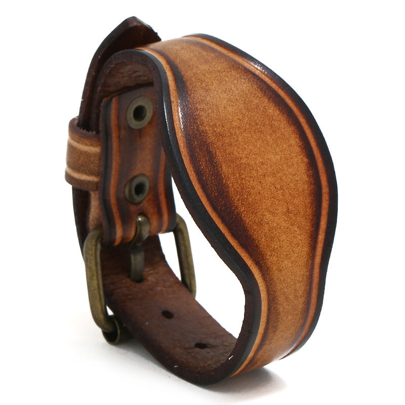New Retro Distressed Leather Bracelet
