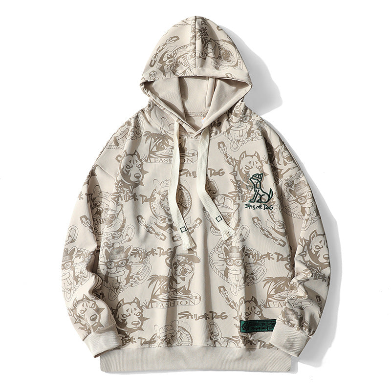 Korean Style Trendy Loose Round Neck Hooded Casual Pullover