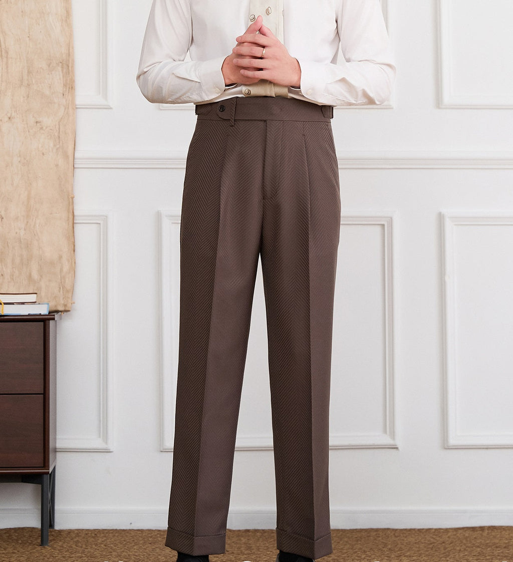 Commuter Anti-wrinkle Wide High Waist Straight Trousers Trendy