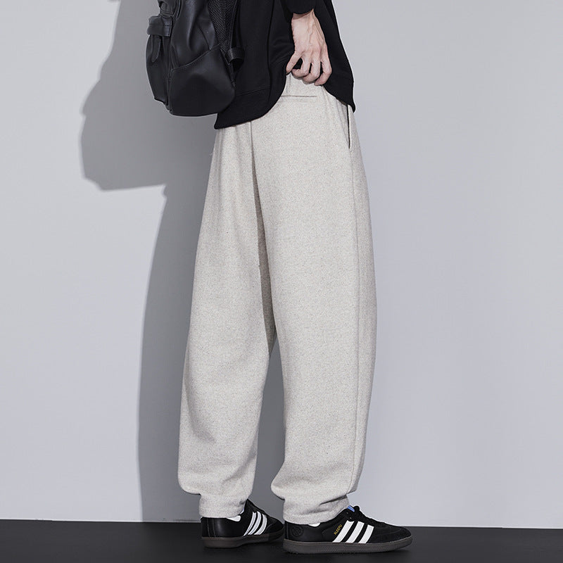 Retro Wool Casual Tapered Pants