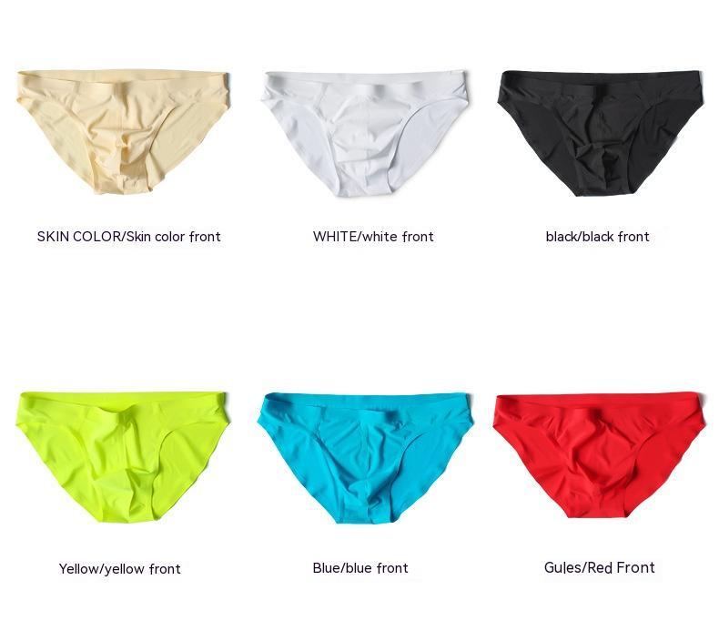 Men's Seamless Underpants Ice Silk Briefs